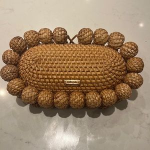 Cult Gaia wicker clutch